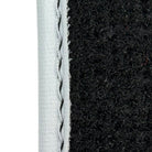 Orange Leather Floor Mats for Lamborghini Huracan with White Trim - AutoWin