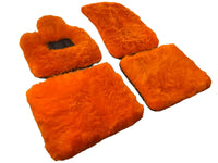 Orange Sheepskin Floor Mats For Bentley Bentayga Er56 Design Brand - AutoWin