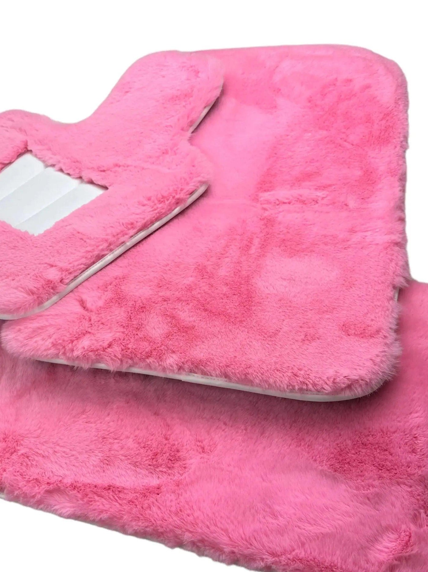 Pink Sheepskin Floor Mats For Bentley Flying Spur (2005-2013) Er56 Design Brand - AutoWin