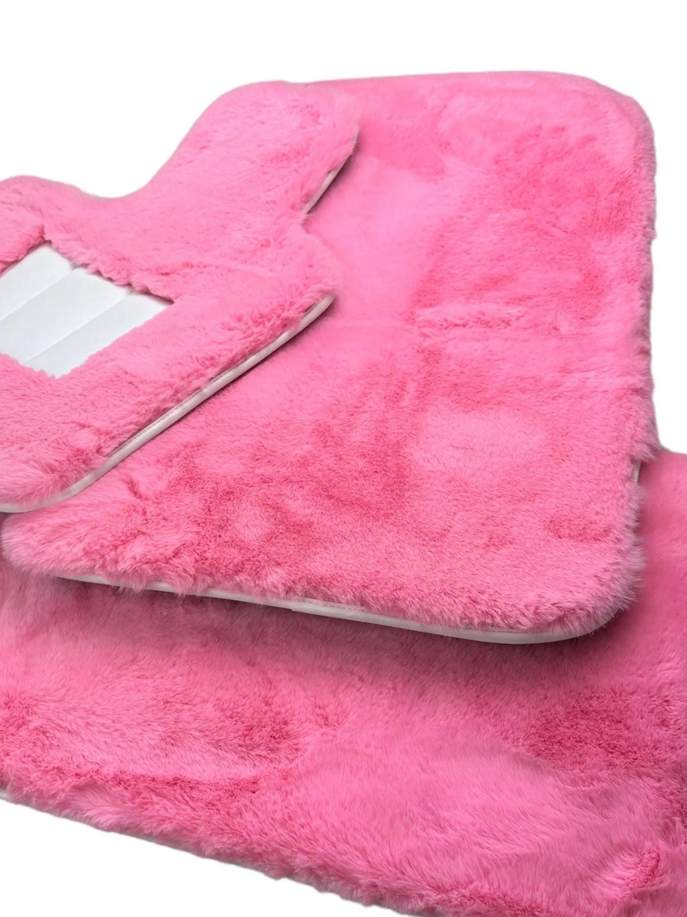 Pink Sheepskin Floor Mats For Rolls Royce Dawn Rr6 2016-2023 Er56 Design Brand - AutoWin
