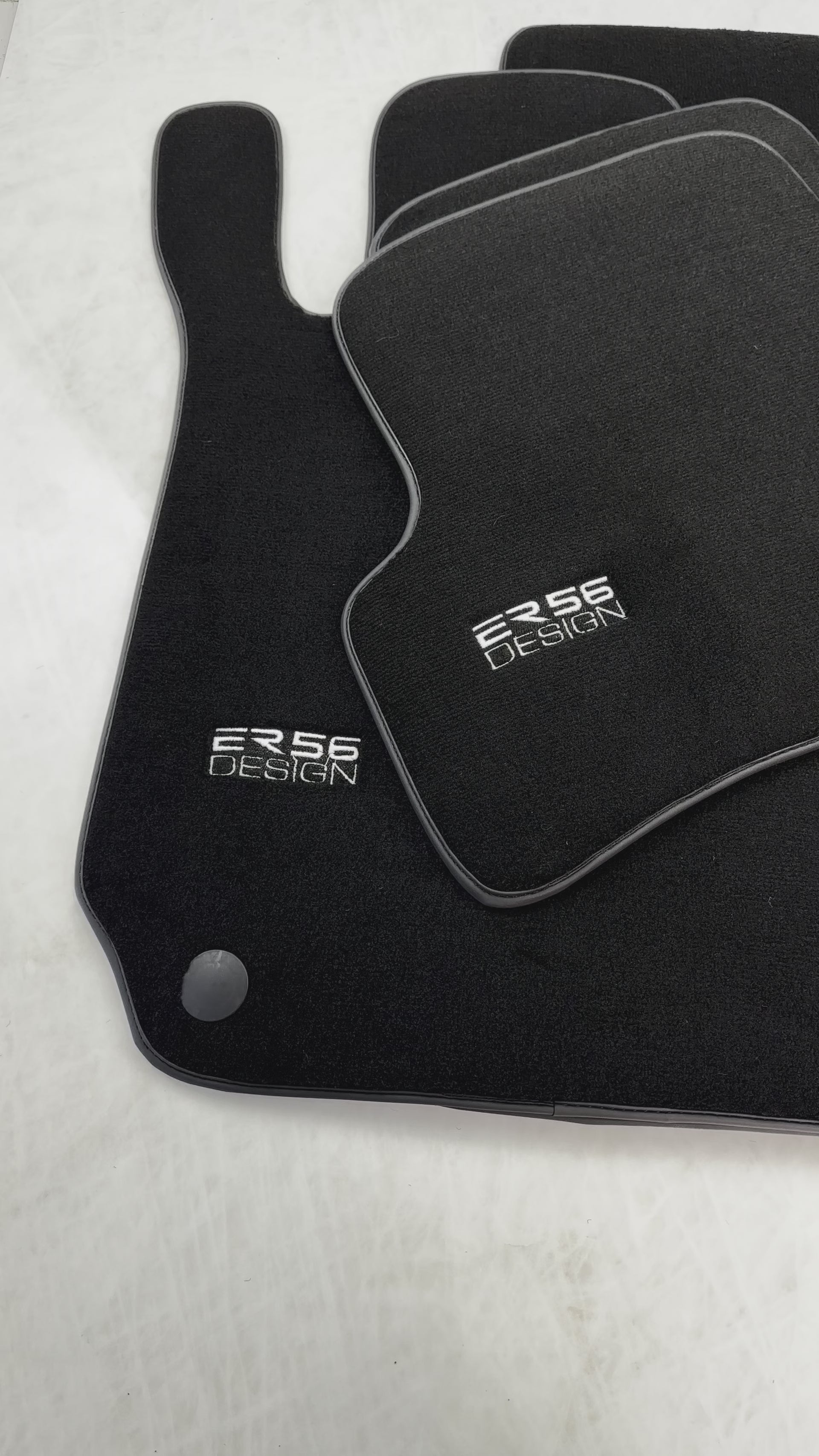 Black Floor Mats For Mercedes-Benz C Class W204 Coupe 2012-2015 ER56 Design - ER56 Design