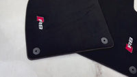 Black Floor Mats for Audi R8 (2015-2024) with Black Trim