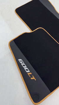 حصير سيارات أسود لماكلارين 600 LT (2018-2020) مع جلد ألكانتارا