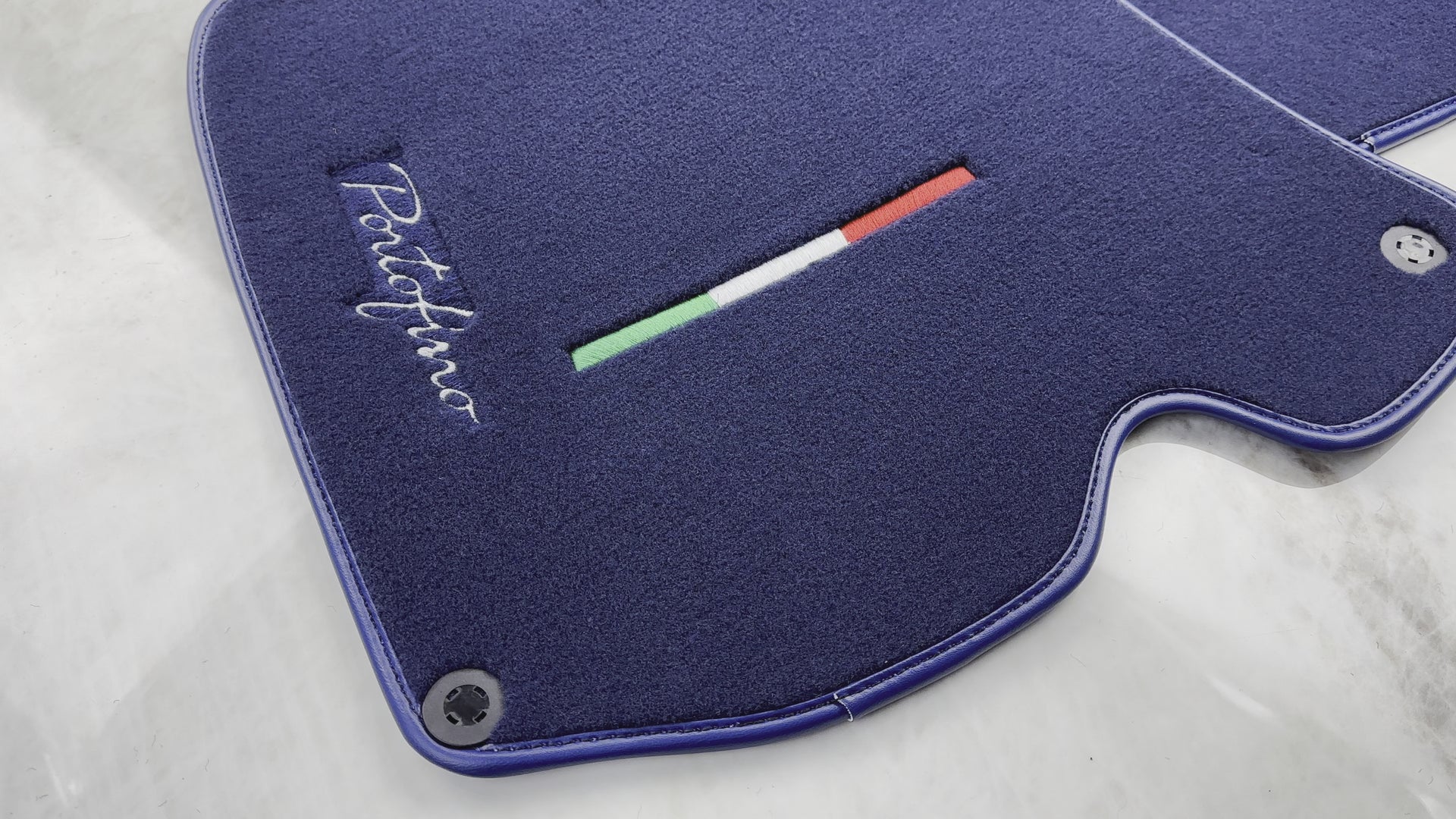 Dark Blue Floor Mats for Ferrari Portofino (2018-2023) Italian Edition - AutoWin