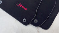 Black Floor Mats for Audi RS6 (2019-2023) | Red Edition