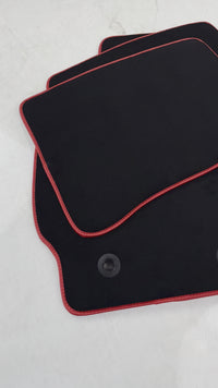 Black Floor Mats for Toyota Prius (2009-2012) with Red Trim