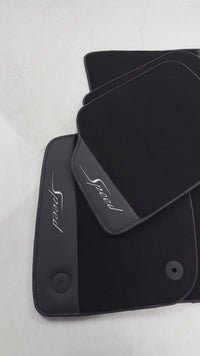 حصائر سيارات سوداء لبنتلي كونتيننتال جي تي (2018–2023) سبيد مع جلد