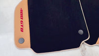 Black Floor Mats For Ferrari 488 GTB (2015-2022) with Beige Nappa Leather