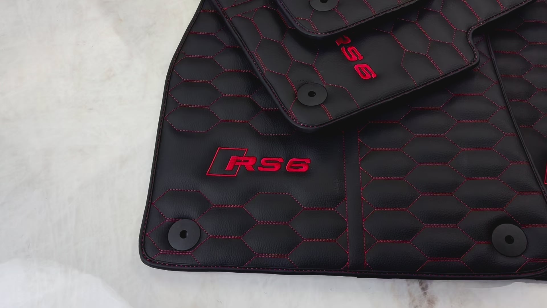 Leather Floor Mats for Audi RS6 - AutoWin