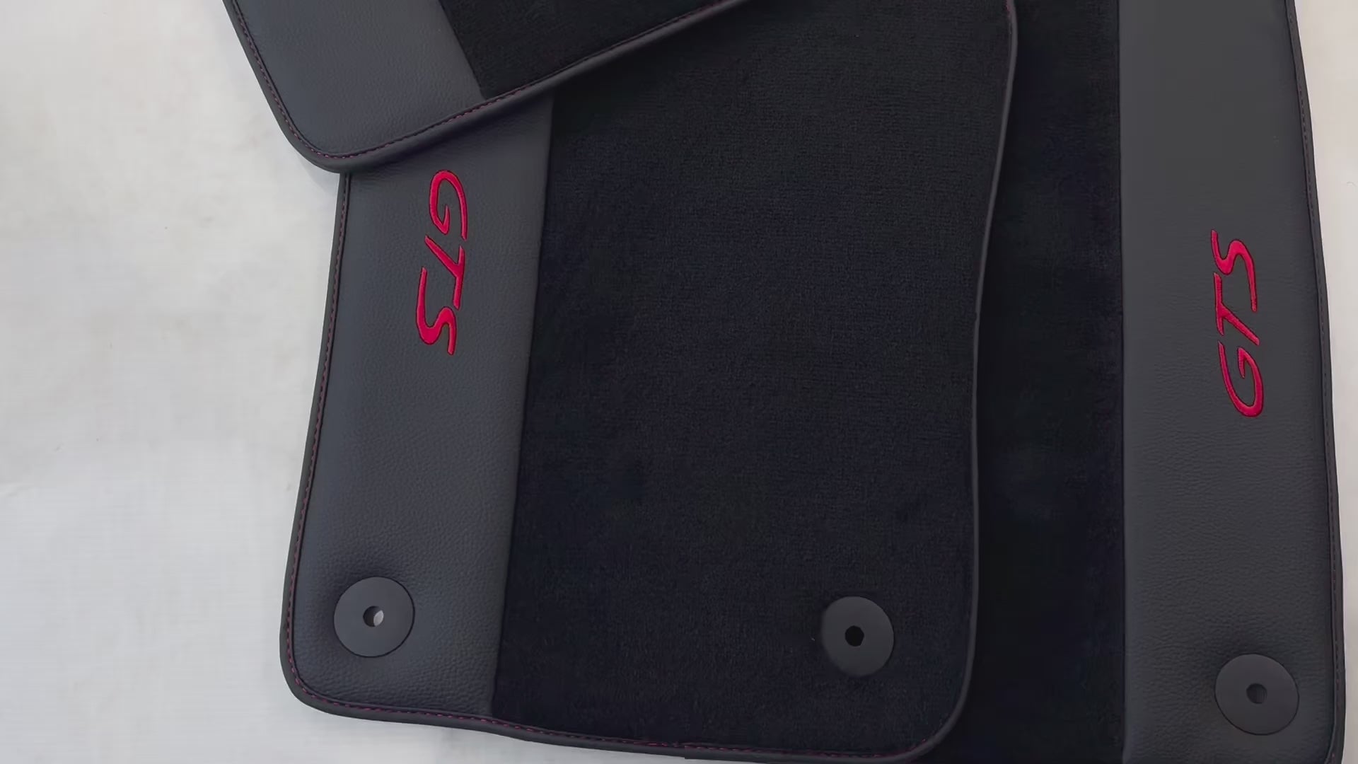 حصائر سيارات سوداء لبورشه باناميرا GTS (2009-2016) مع جلد - AutoWin