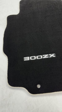 Black Floor Mats For Nissan 300ZX (1990-2000) Beige Trim