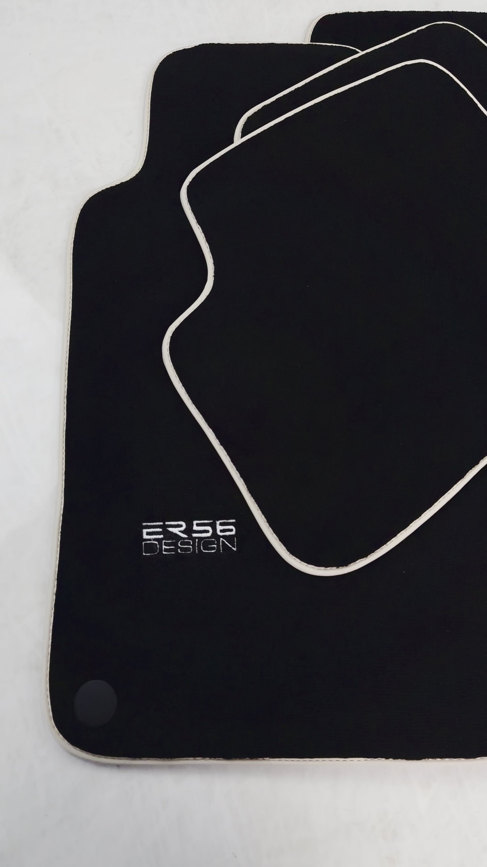 Black Floor Mats For Mercedes Benz C-Class W203 (2000-2007) ER56 Design - ER56 Design