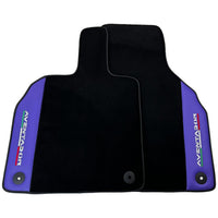 Purple Leather Black Floor Mats for Lamborghini Aventador | Black Trim - AutoWin