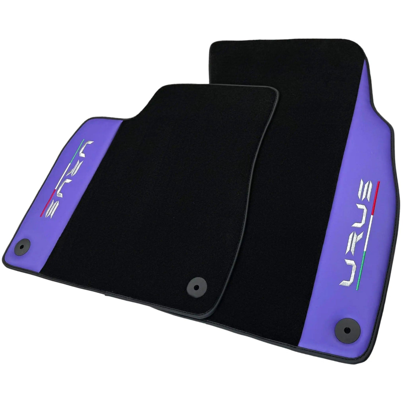 Purple Leather Black Floor Mats for Lamborghini Urus | Black Trim - AutoWin