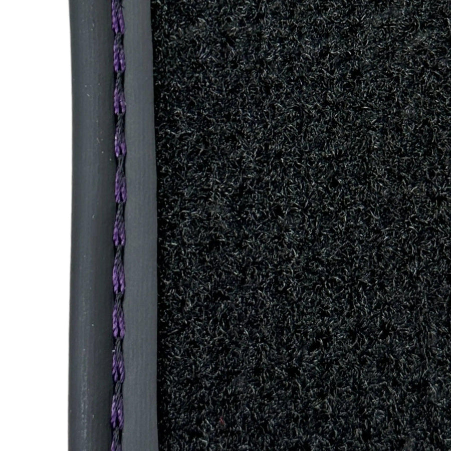 Purple Leather Black Floor Mats for McLaren 600 LT (2018-2020) | Black Trim - AutoWin