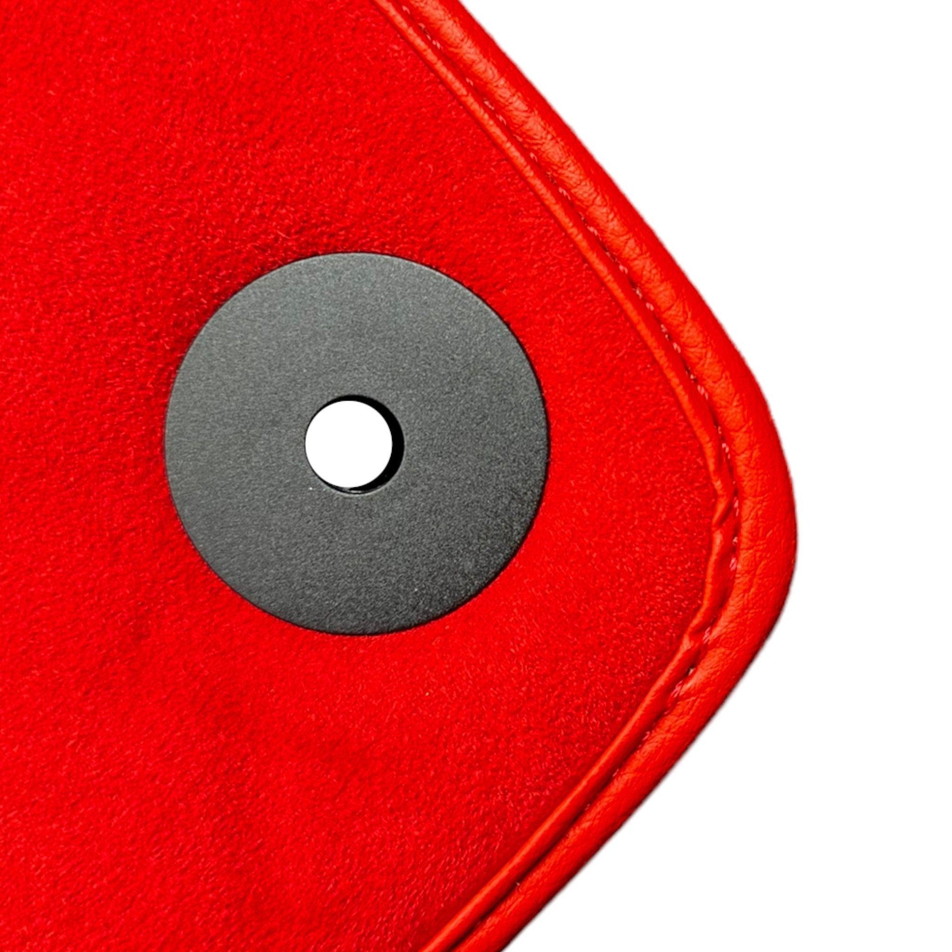 Red Floor Mats For Bentley Bentayga (2015-2023) with Alcantara Leather - AutoWin