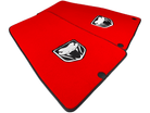 Red Floor Mats For Dodge Viper (2003-2006) With Emblem Tailored - AutoWin