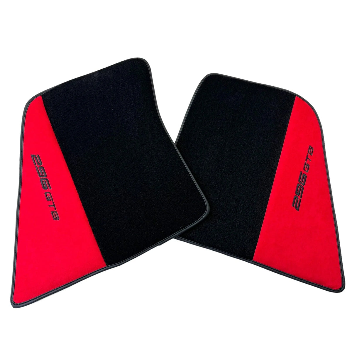 Red Floor Mats for Ferrari 296 GTB (2022-2027) with Alcantara Leather - AutoWin