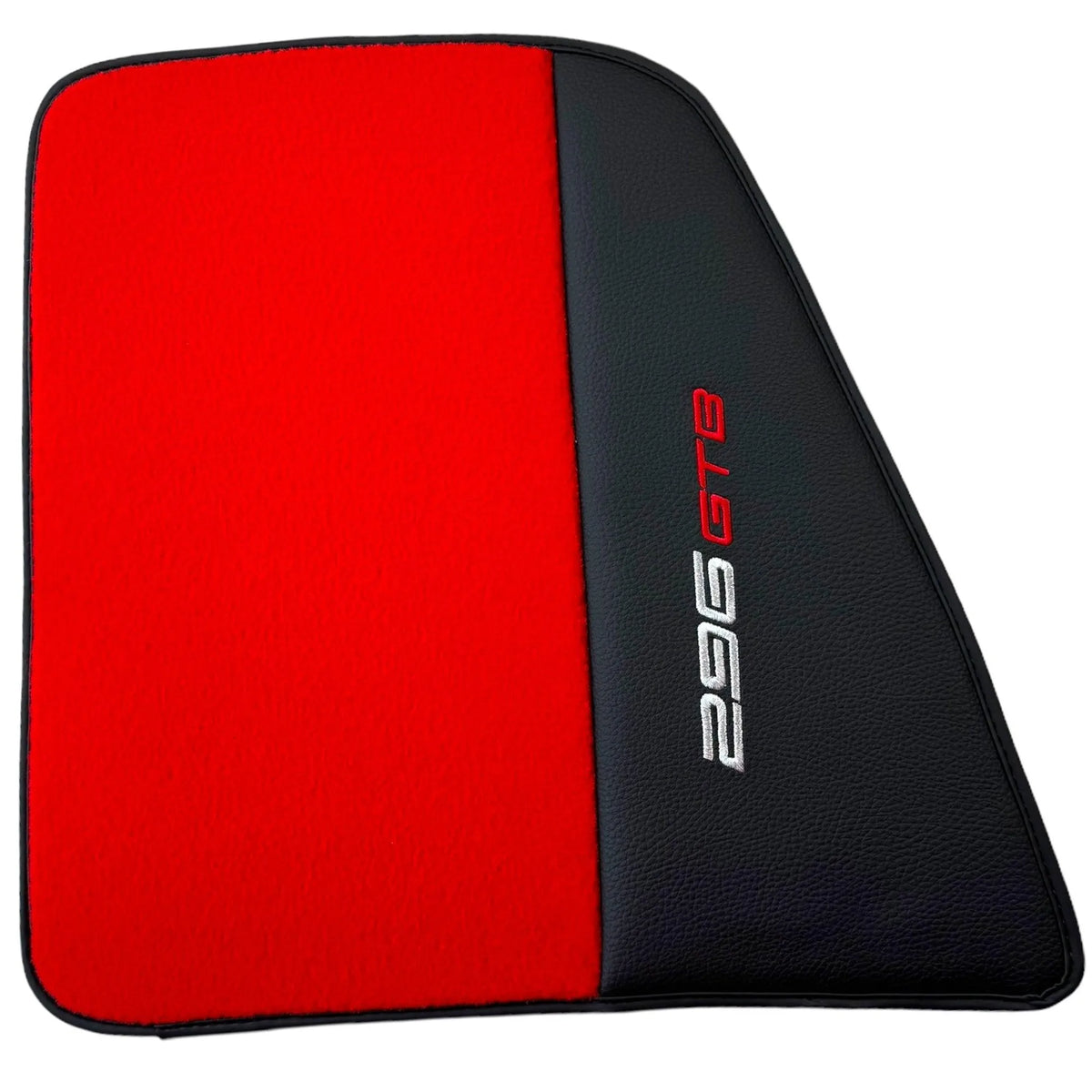 Red Floor Mats for Ferrari 296 GTB (2022-2027) with Leather - AutoWin