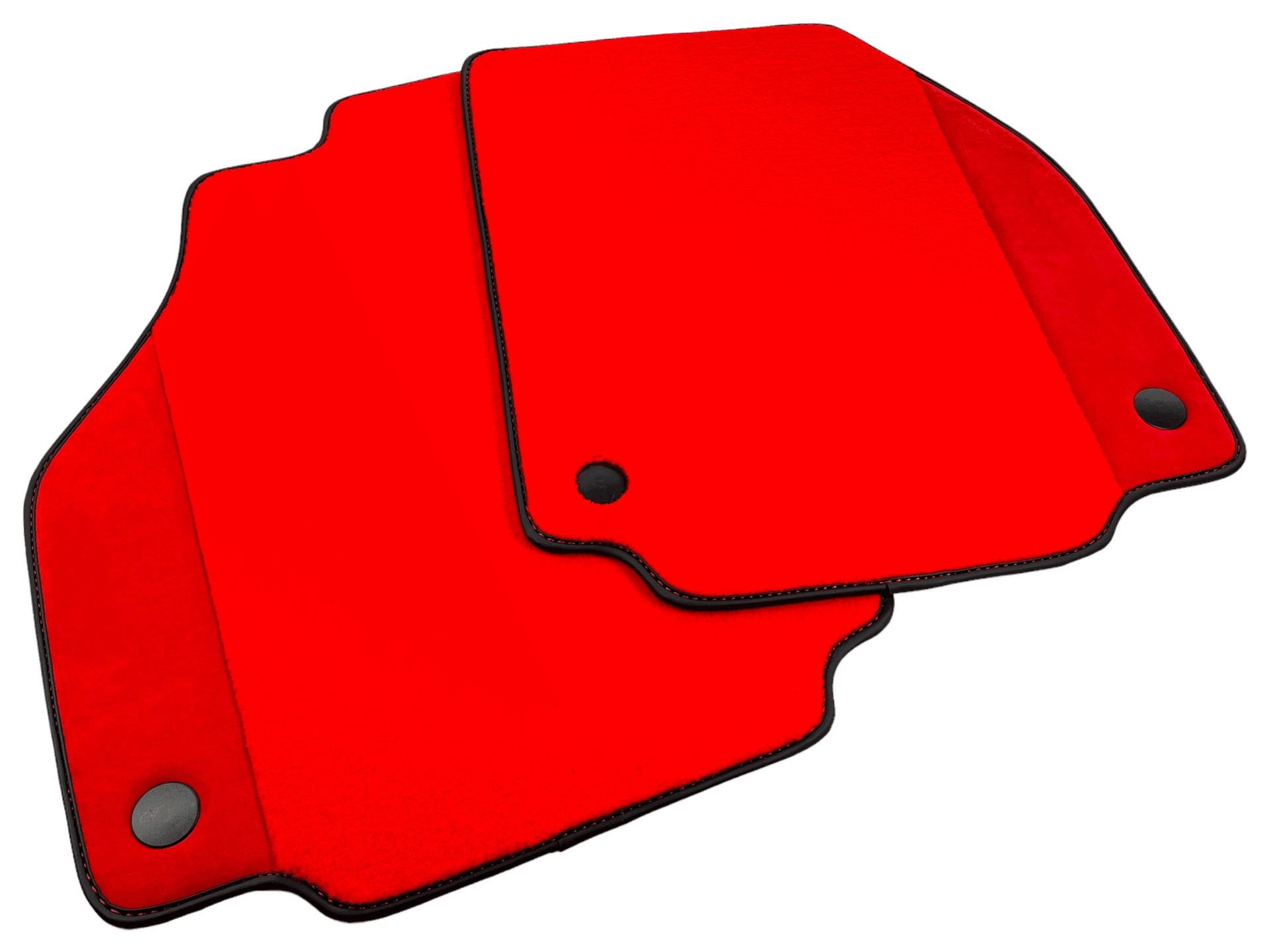 Red Floor Mats For Ferrari 488 GTB 2016-2022 With Red Alcantara Leather - AutoWin