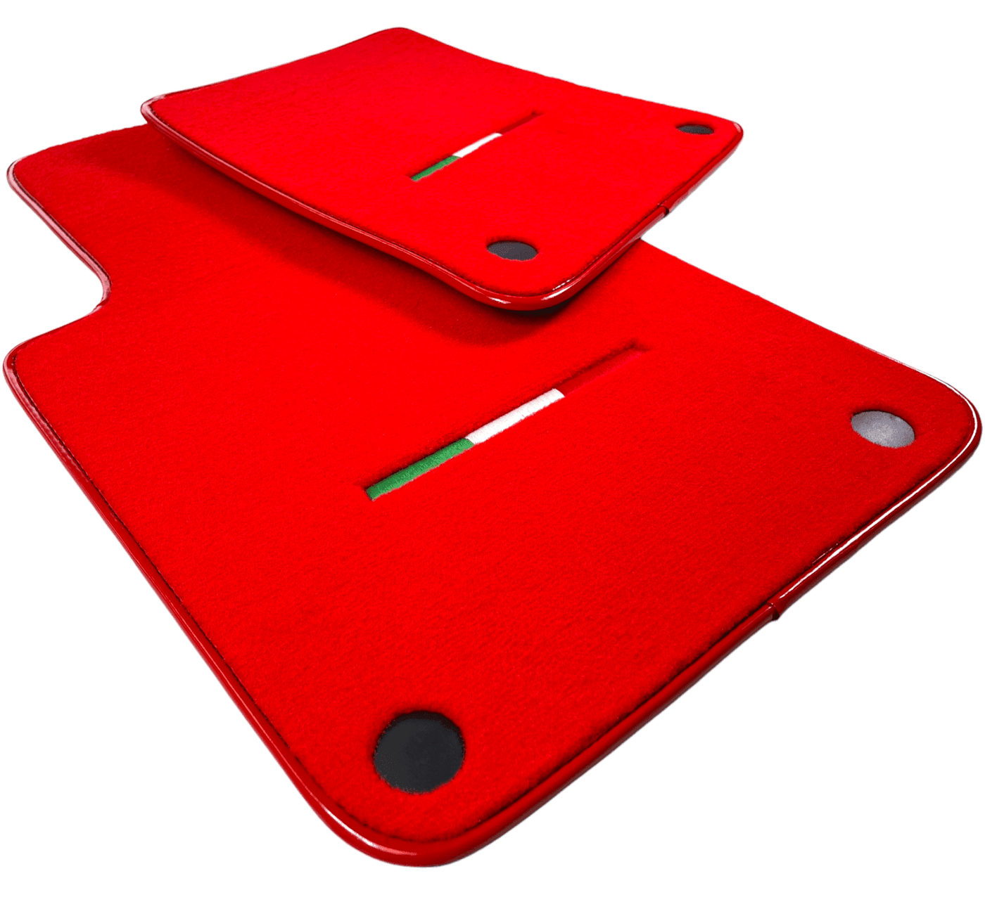 Red Floor Mats For Ferrari 612 Scaglietti 2005-2011 Italian Edition - AutoWin