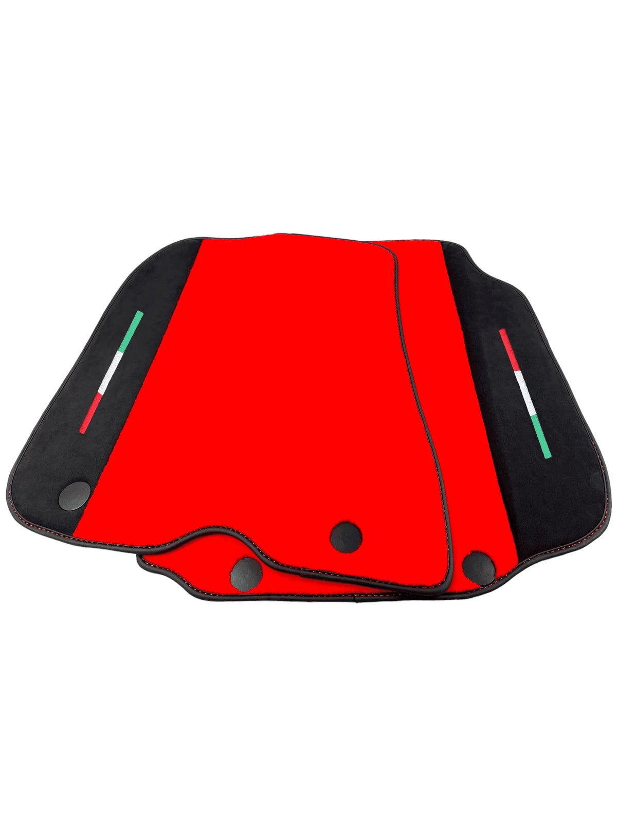 Red Floor Mats For Ferrari 812 GTS (2019-2023) With Alcantara Leather