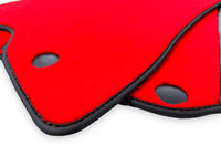 Red Floor Mats For Ferrari 812 GTS (2019-2023) With Carbon Fiber Leather