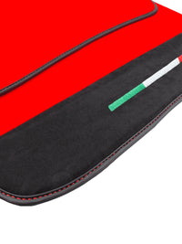 Red Floor Mats For Ferrari 812 Superfast With Alcantara Leather