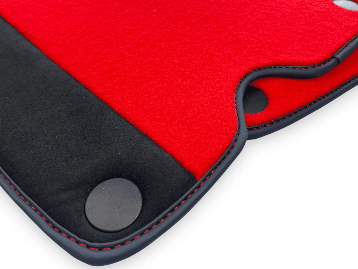 Red Floor Mats For Ferrari California 2008-2014 With Alcantara - AutoWin