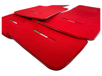 Red Floor Mats For Maserati Coupé (2001-2007) Italy Edition - AutoWin
