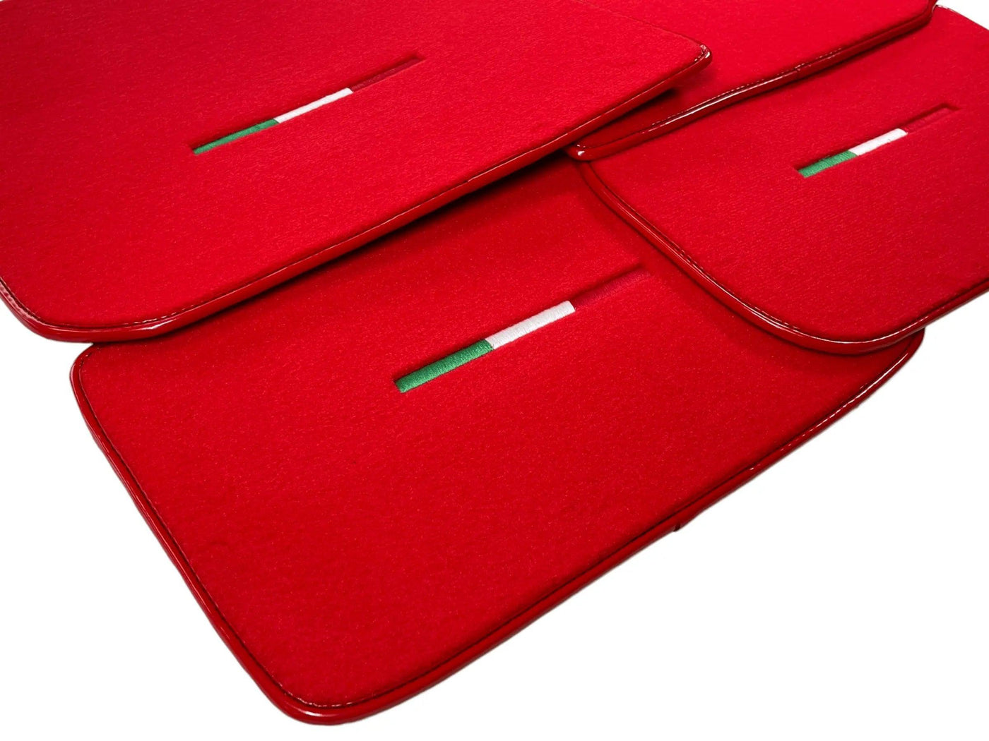 Red Floor Mats For Maserati Coupé (2001-2007) Italy Edition - AutoWin