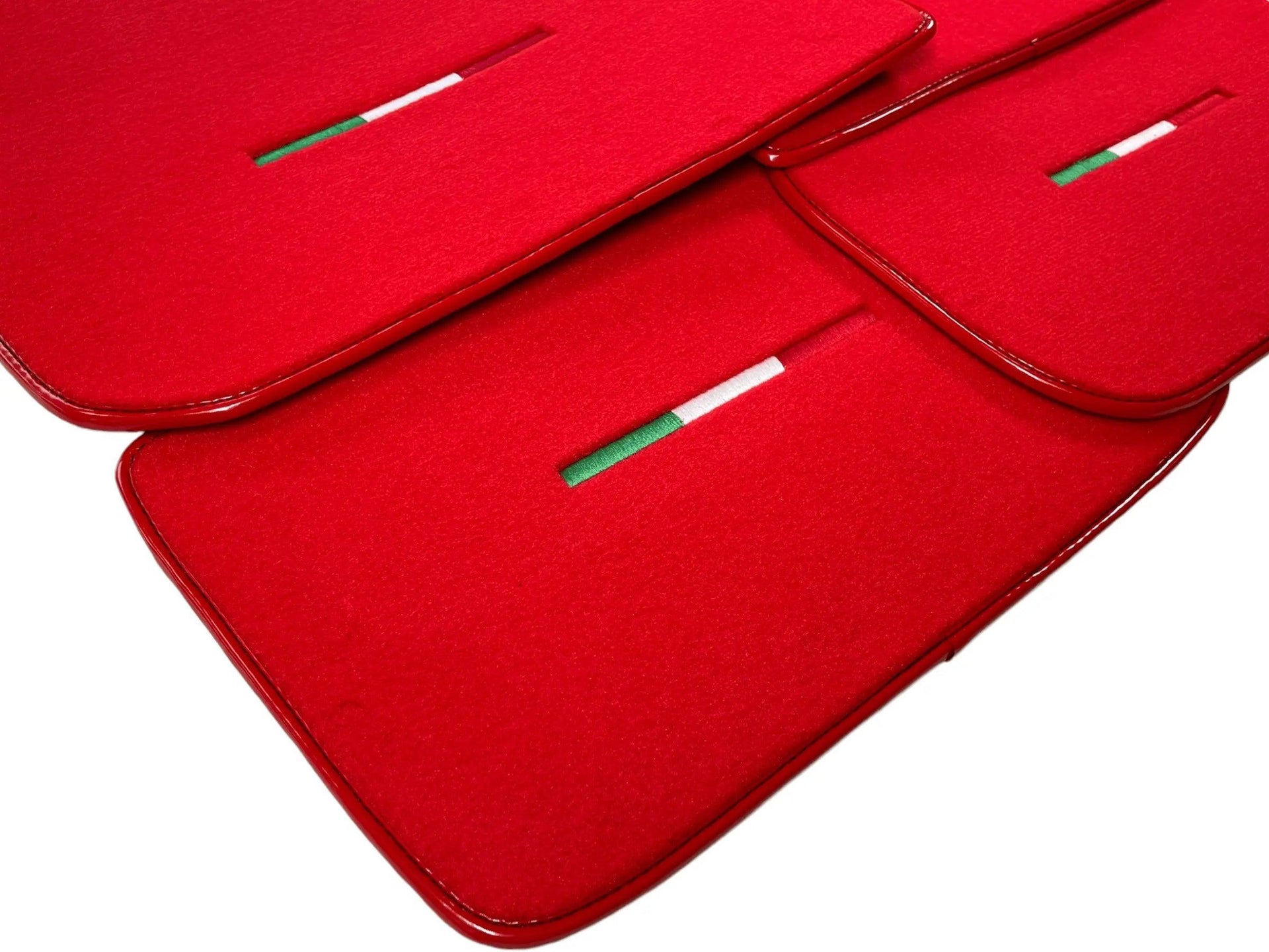 Red Floor Mats For Maserati Coupé (2001-2007) Italy Edition - AutoWin