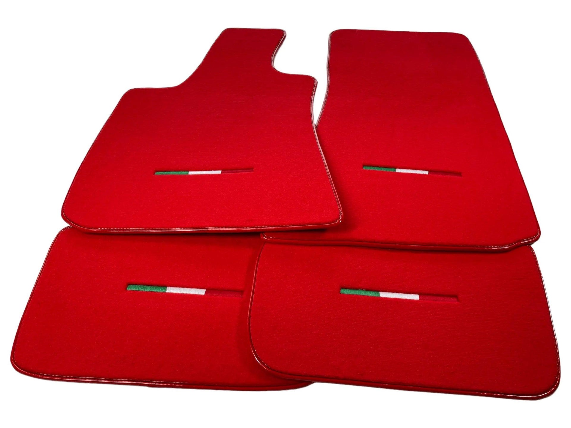 Red Floor Mats For Maserati Coupé (2001-2007) Italy Edition - AutoWin