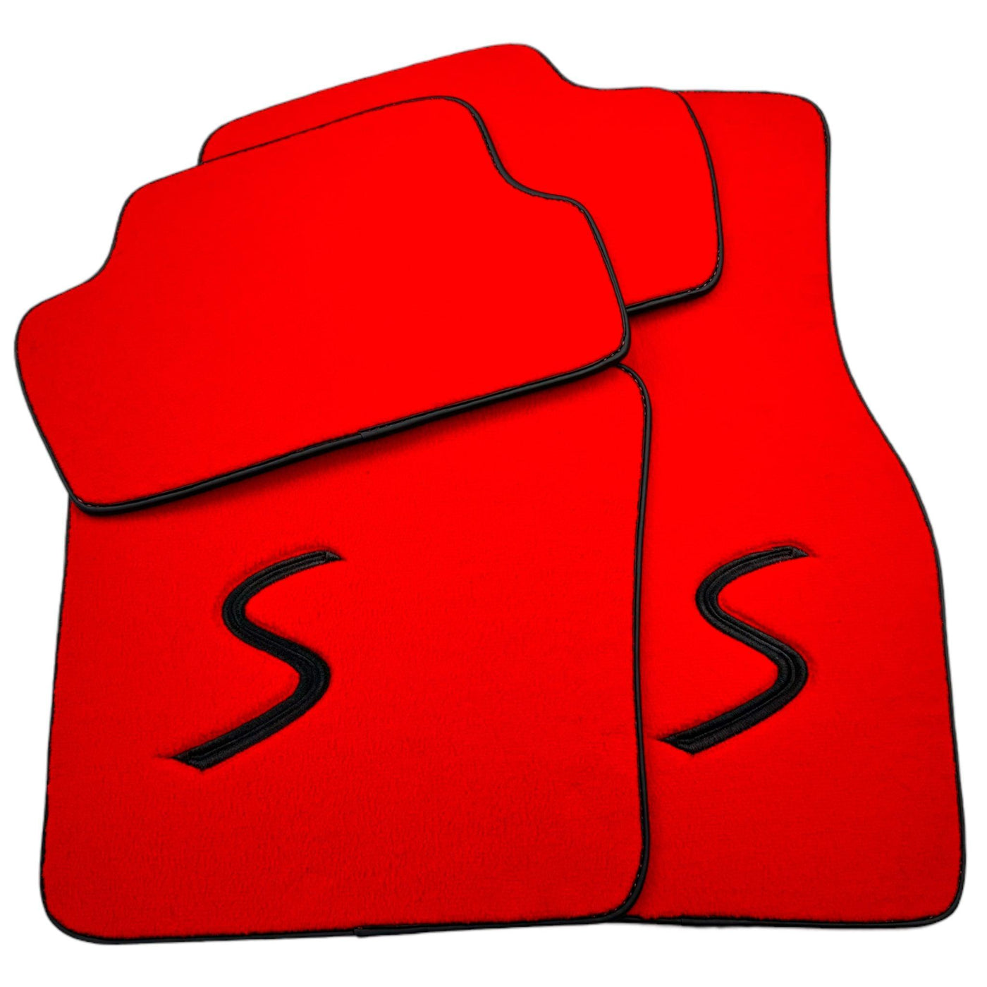 Red Floor Mats for Mini Cooper / One R53 (2001-2007) Cooper S - AutoWin