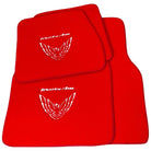 Red Floor Mats for Pontiac FireBird (1993-2002) with Trans Am Logo - AutoWin