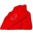 Red Floor Mats for Pontiac FireBird (1993-2002) with Trans Am Logo - AutoWin