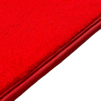 Red Floor Mats For Tesla Model S (2012-2023) with Red Trim - AutoWin