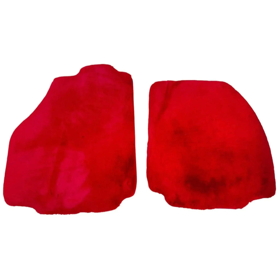 Red Sheepskin Floor Mats for Ferrari F8 Spider (2019-2023)