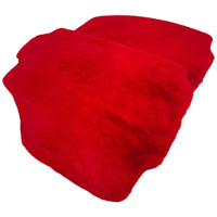 Red Sheepskin Floor Mats for Ferrari F8 Spider (2019-2023)