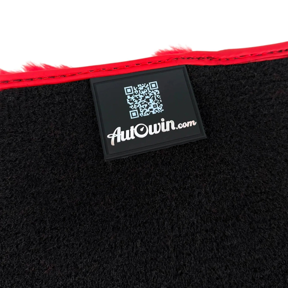 Red Sheepskin Floor Mats for Ferrari Roma (2021-2027)