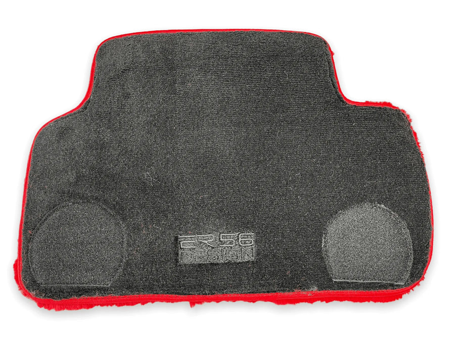 Red Sheepskin Floor Mats For Rolls Royce Phantom VIII (2017-2024) Design Brand - AutoWin