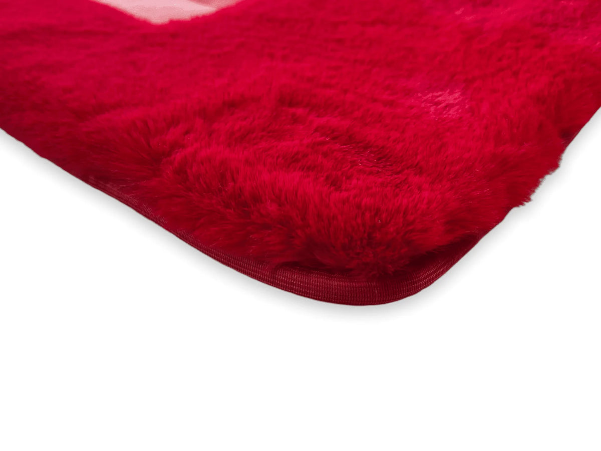 Red Sheepskin Floor Mats For Rolls Royce Phantom VIII (2017-2024) ER56 Design Brand