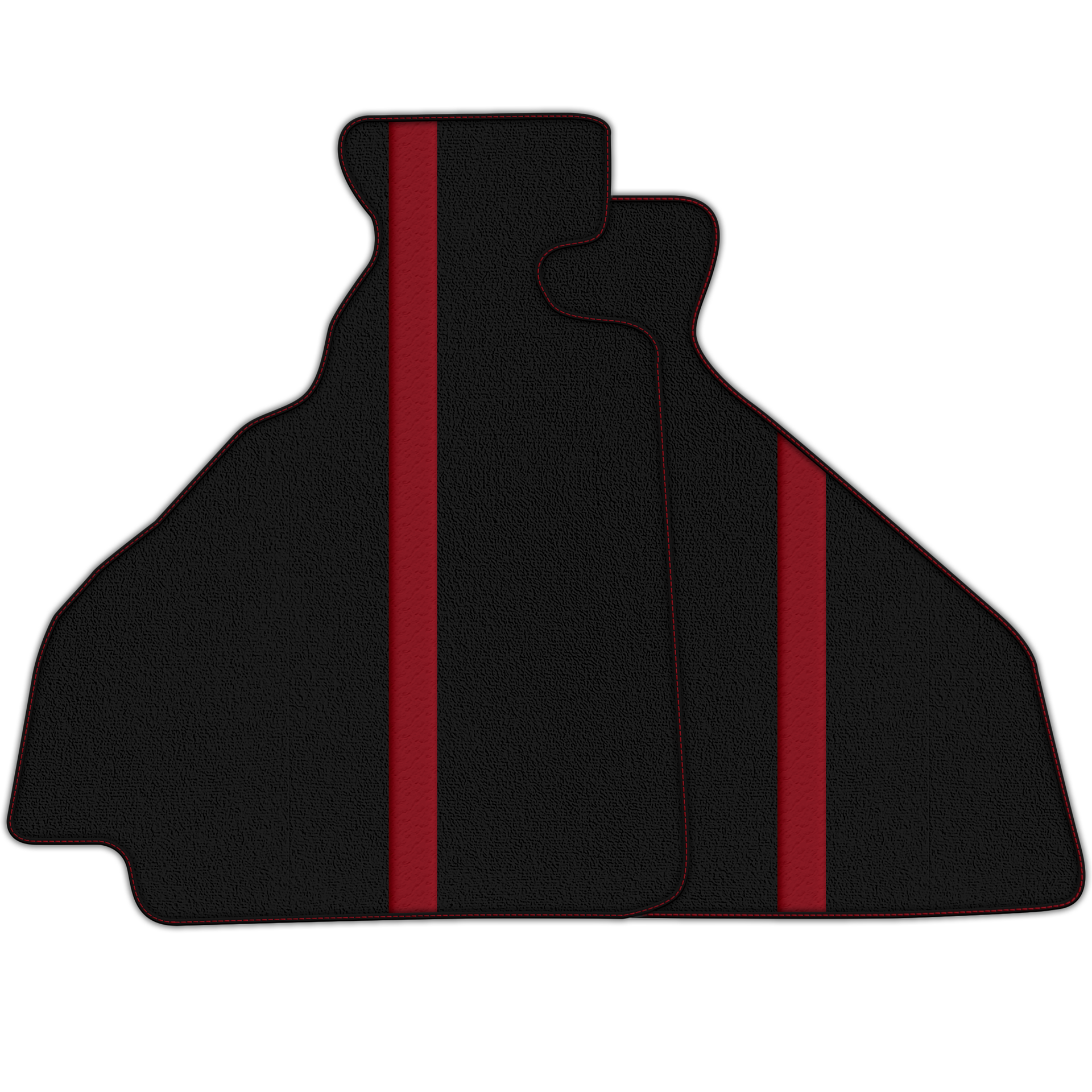 Premium Black Floor Mats for Ferrari 512 TR (1992-1994) | Leather Trim