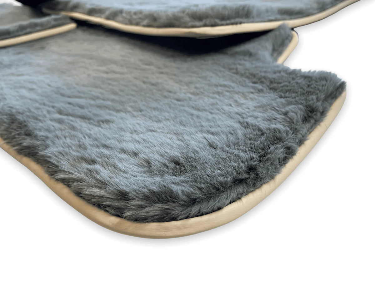 Sheepskin Floor Mats For Rolls Royce Ghost Series II (2021-2024) ER56 Design Brand - AutoWin