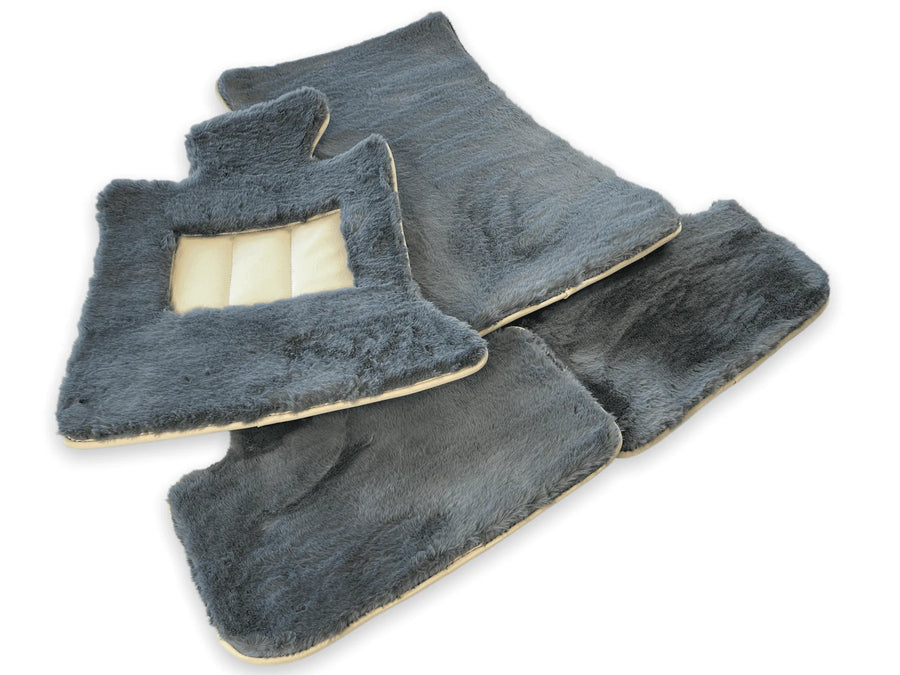 Sheepskin Floor Mats For Rolls Royce Phantom VIII (2017-2024) ER56 Design Brand - AutoWin