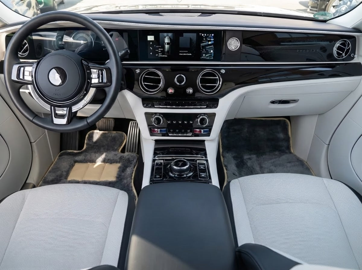 Interior look of floor mats for Sheepskin Floor Mats For Rolls Royce Spectre (2023-2024) ER56 Design Brand