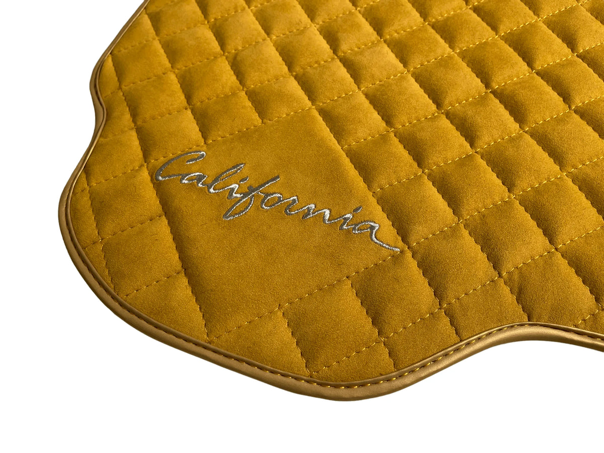 Tan Alcantara Floor Mats For Ferrari California 2008-2014 - AutoWin