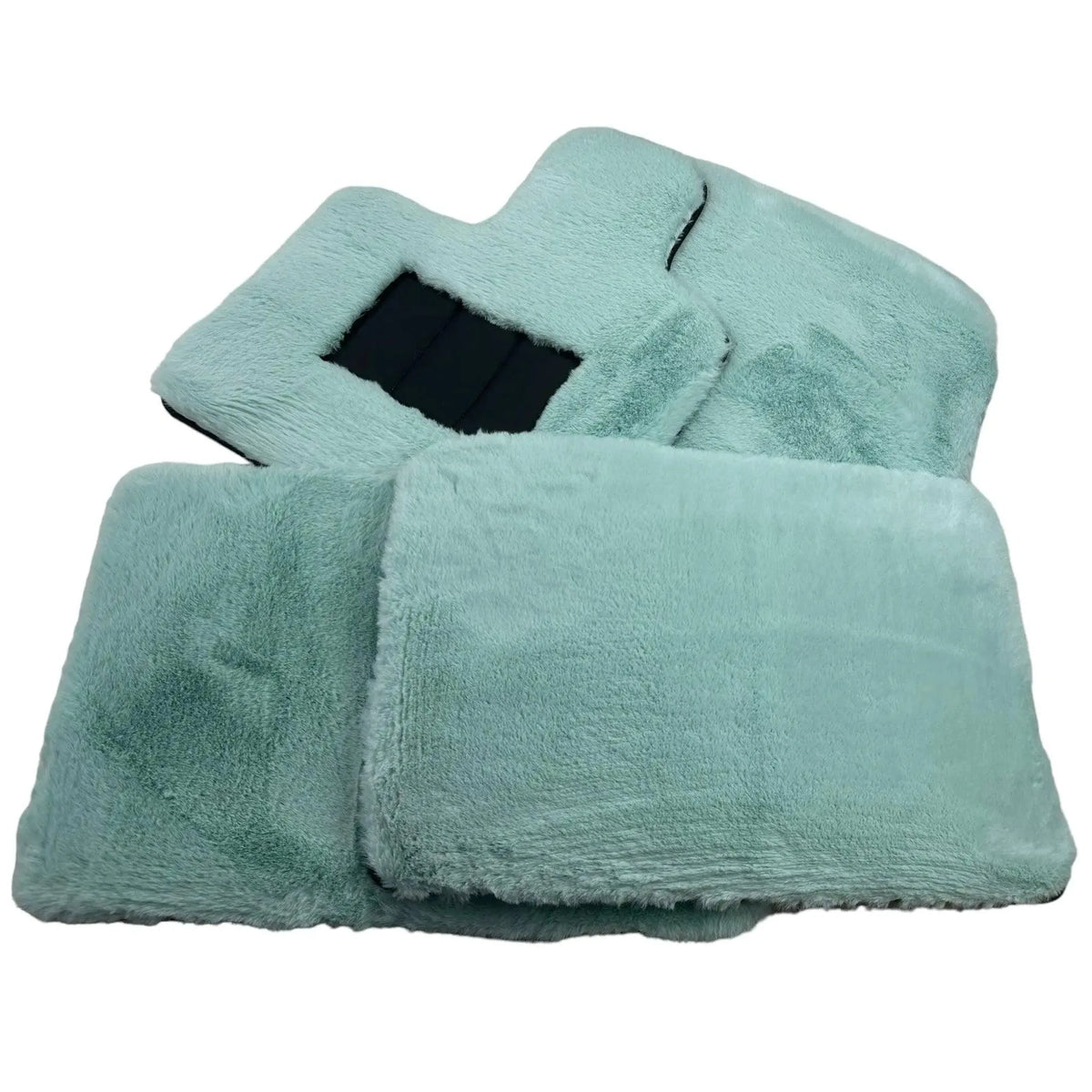 Tiff Blue Sheepskin Floor Mats For Rolls Royce Ghost Series II (2021-2024) ER56 Design Brand