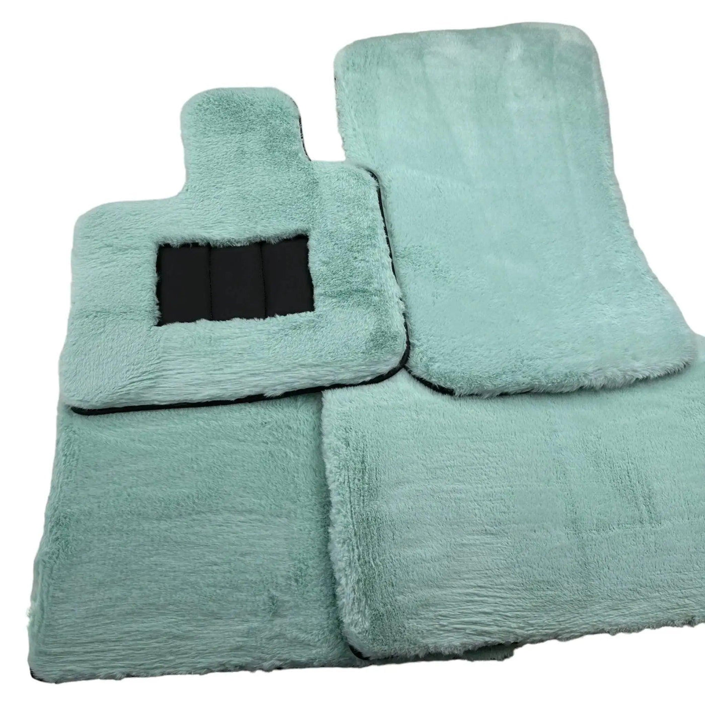Tiffany Blue Sheepskin Floor Mats For Bentley Bentayga Er56 Design Brand - AutoWin