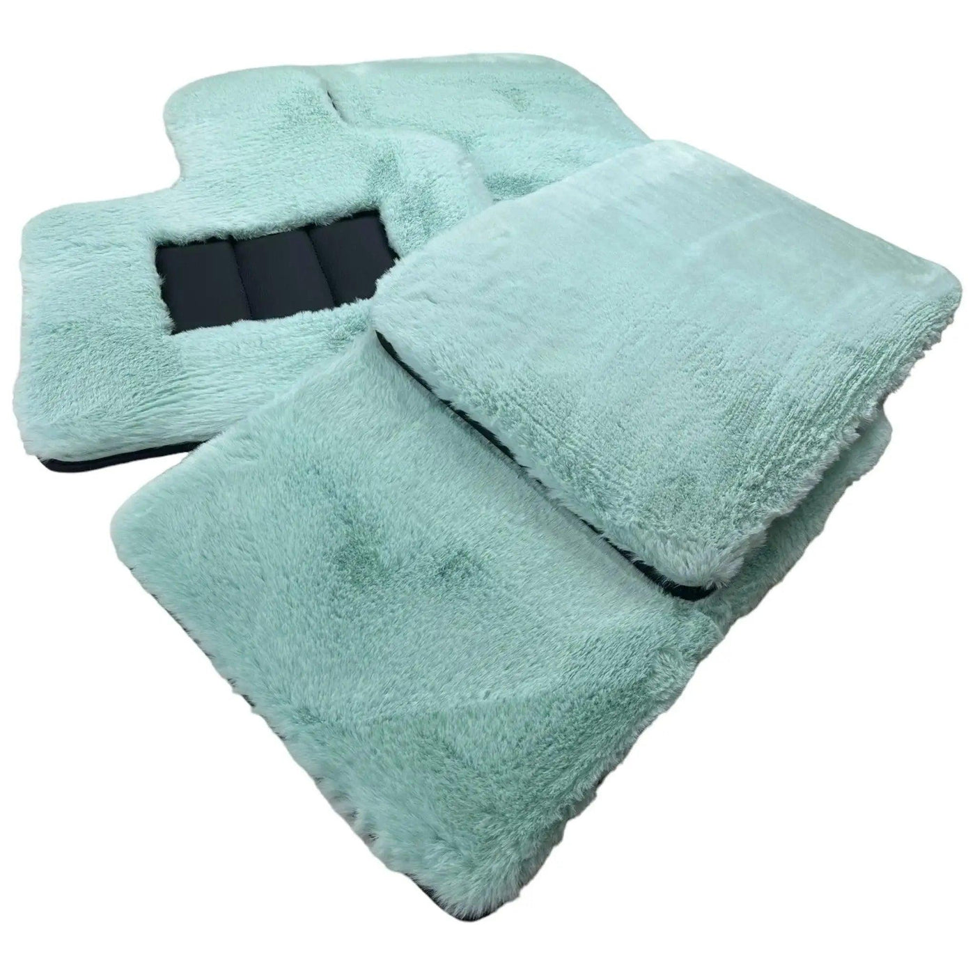 Tiffany Blue Sheepskin Floor Mats For Bentley Flying Spur (2005-2013) Er56 Design Brand - AutoWin